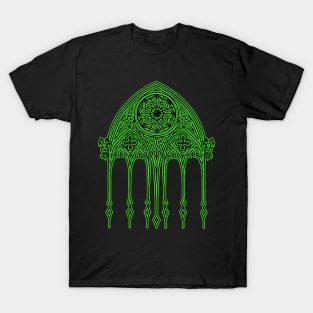 Green Gothic Cathedral Window T-Shirt